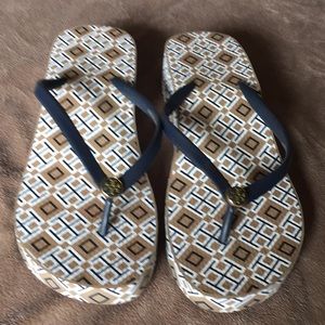 Tory Burch wedge flip flops